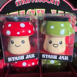 New in Box Mushroom Stash Jar Set (2)